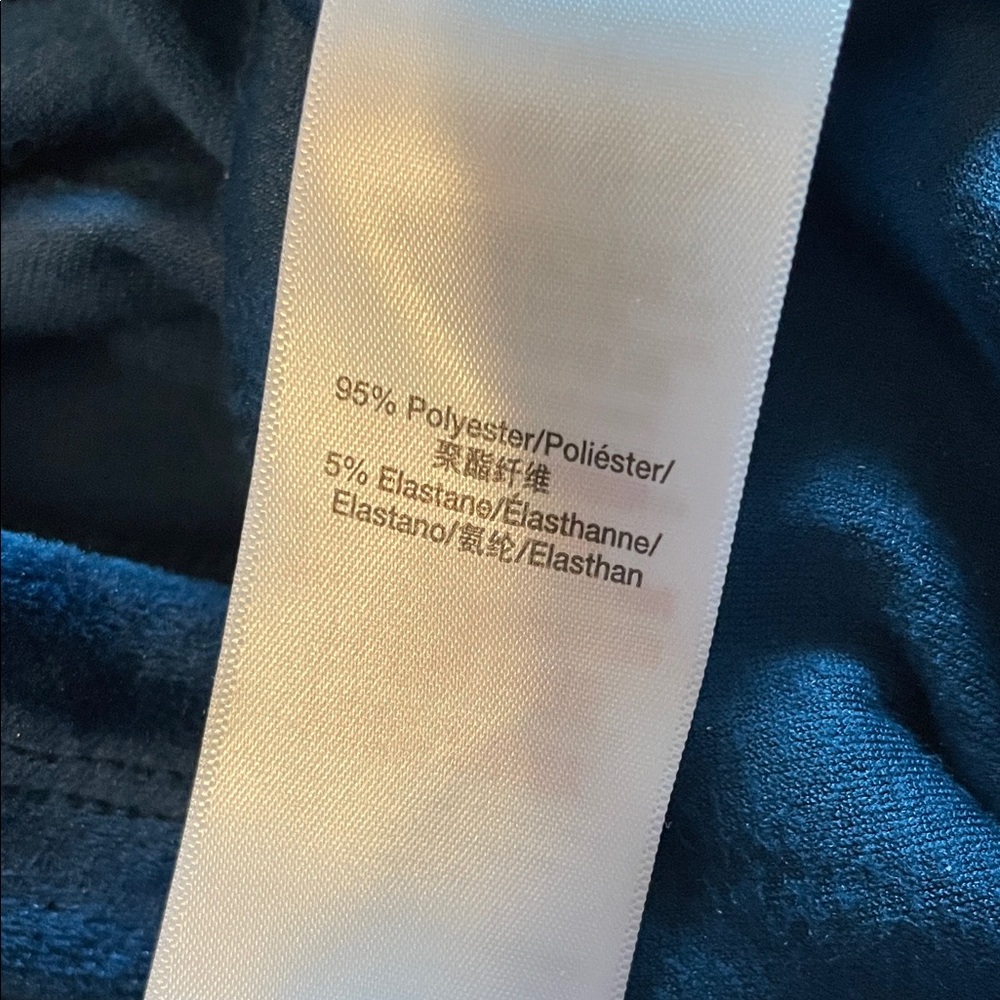 DKNY Women's Rich Blue Velour Hoodie and pants set - Picture 10 of 13